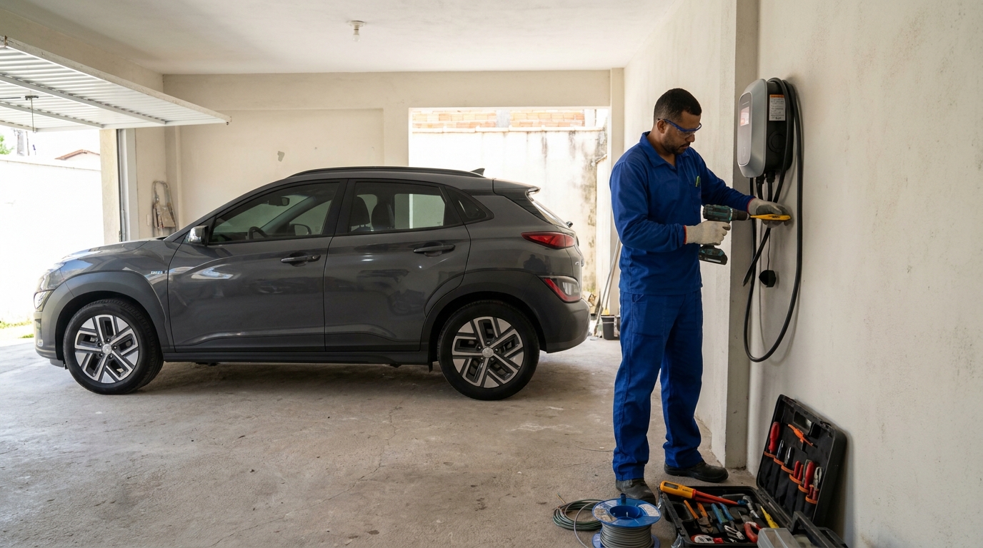 Instalacao de carregador de carro eletrico em Passo Fundo‑RS