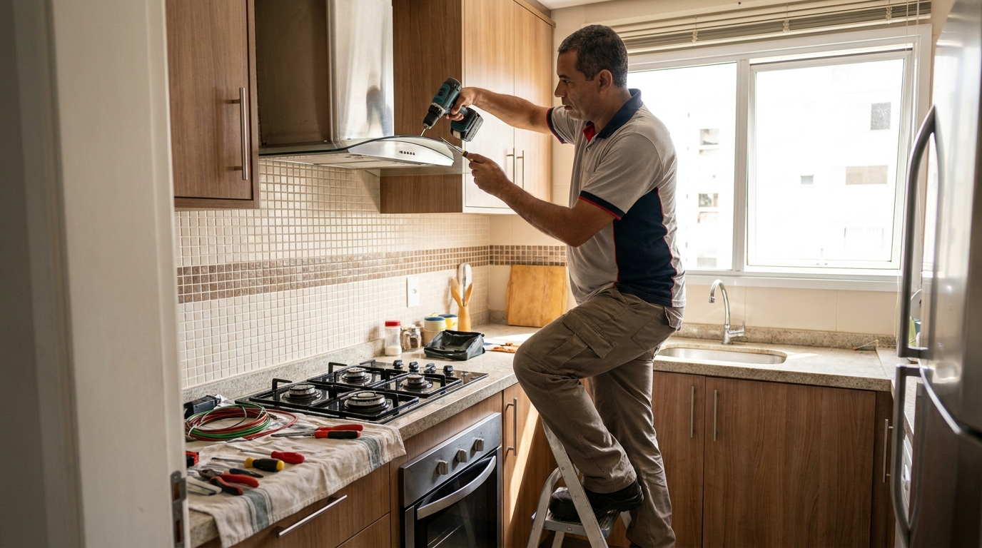 Instalacao de coifa e exaustor profissional em Passo Fundo‑RS