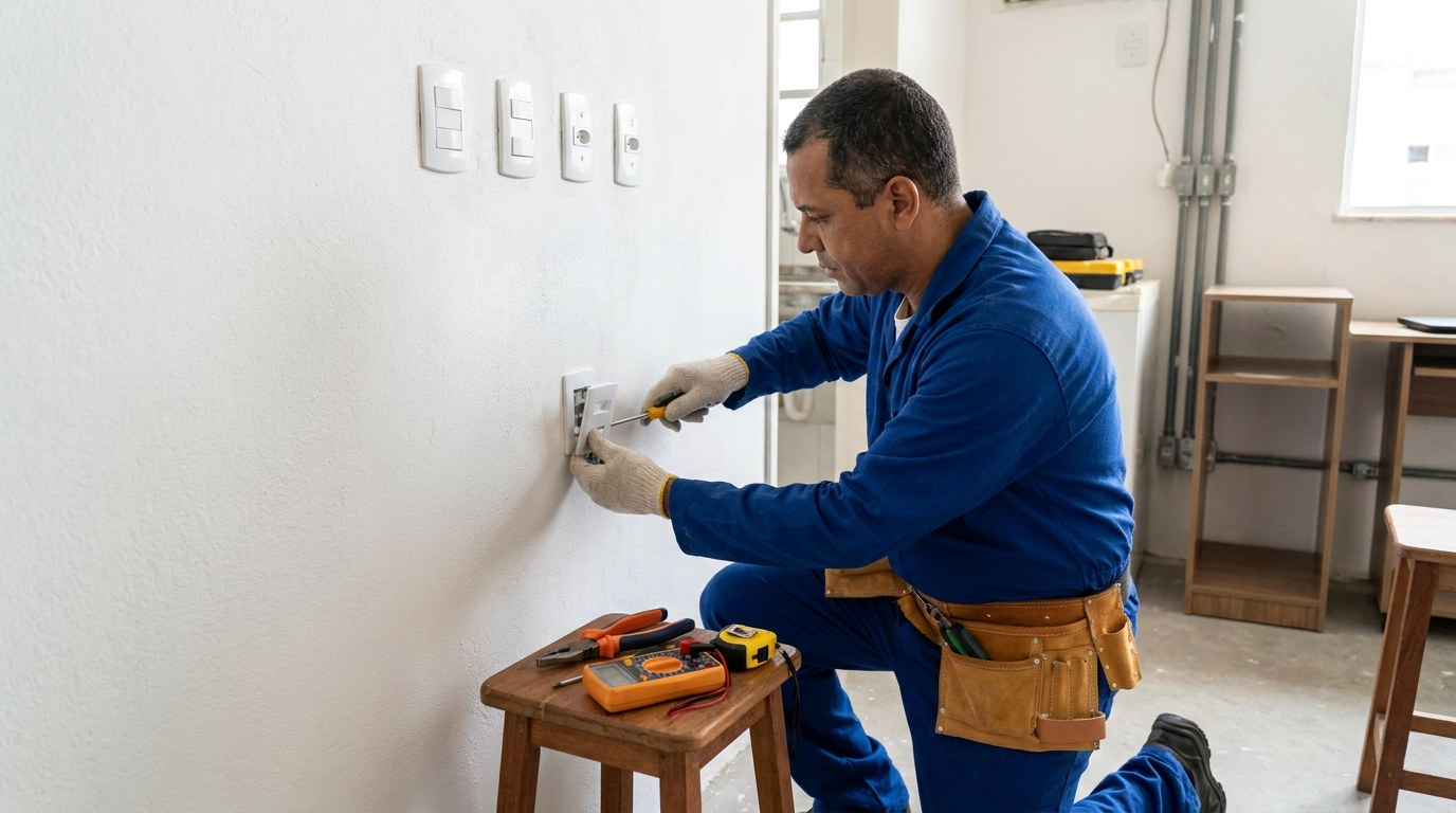 Instalacao de tomada e interruptor profissional em Passo Fundo‑RS
