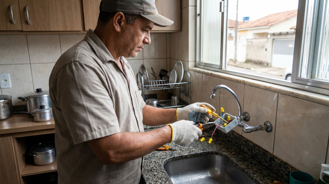 Instalacao de torneira eletrica profissional em Passo Fundo‑RS