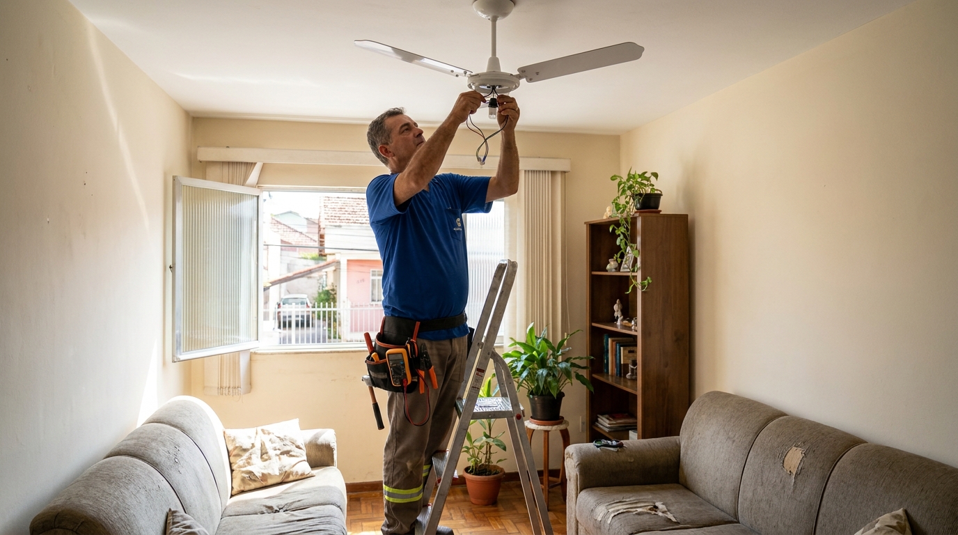 Instalacao de ventilador de teto em Passo Fundo‑RS