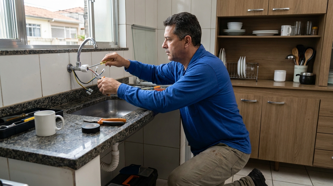 Troca de torneira eletrica em Passo Fundo‑RS